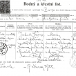Rodn� list Franti�ka (1901-1971)