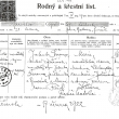 Rodný list Františka (1901-1971)